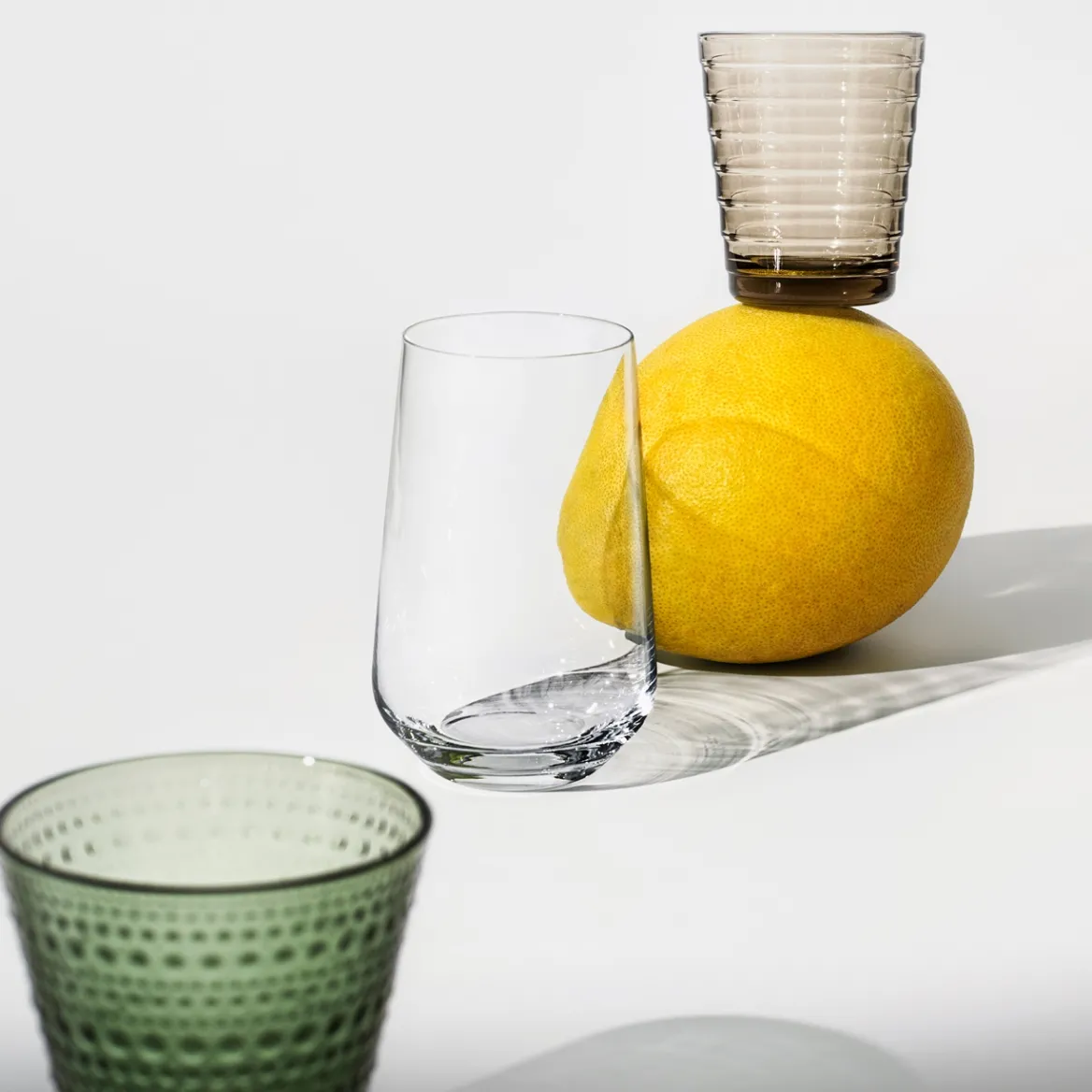 Dricksglas 30cl tallgrön 2st<IITTALA New