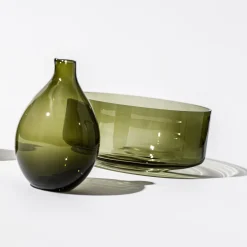 Fågelflaska rund 108x164mm mossgrön<IITTALA Hot