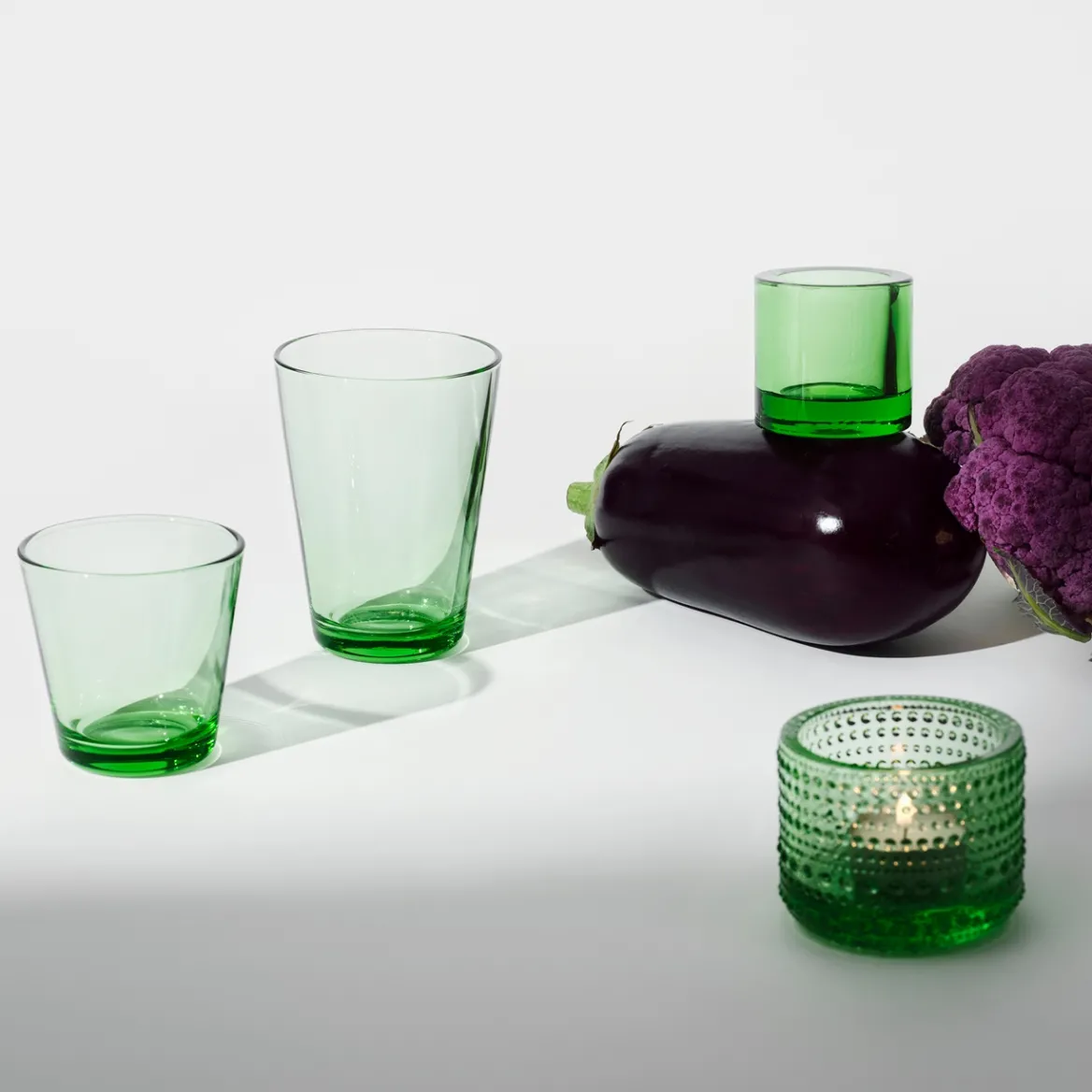 Glas 21cl äppelgrön 2st<IITTALA Outlet