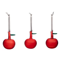 Glasäpple röd 3st<IITTALA Best