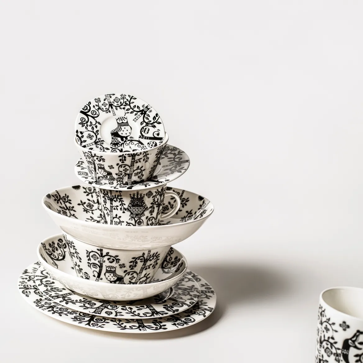 Kaffe/cappuccinokopp 0,2L & fat 15cm svart<IITTALA New
