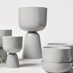Kruka med Fat ljusgrå M<IITTALA New