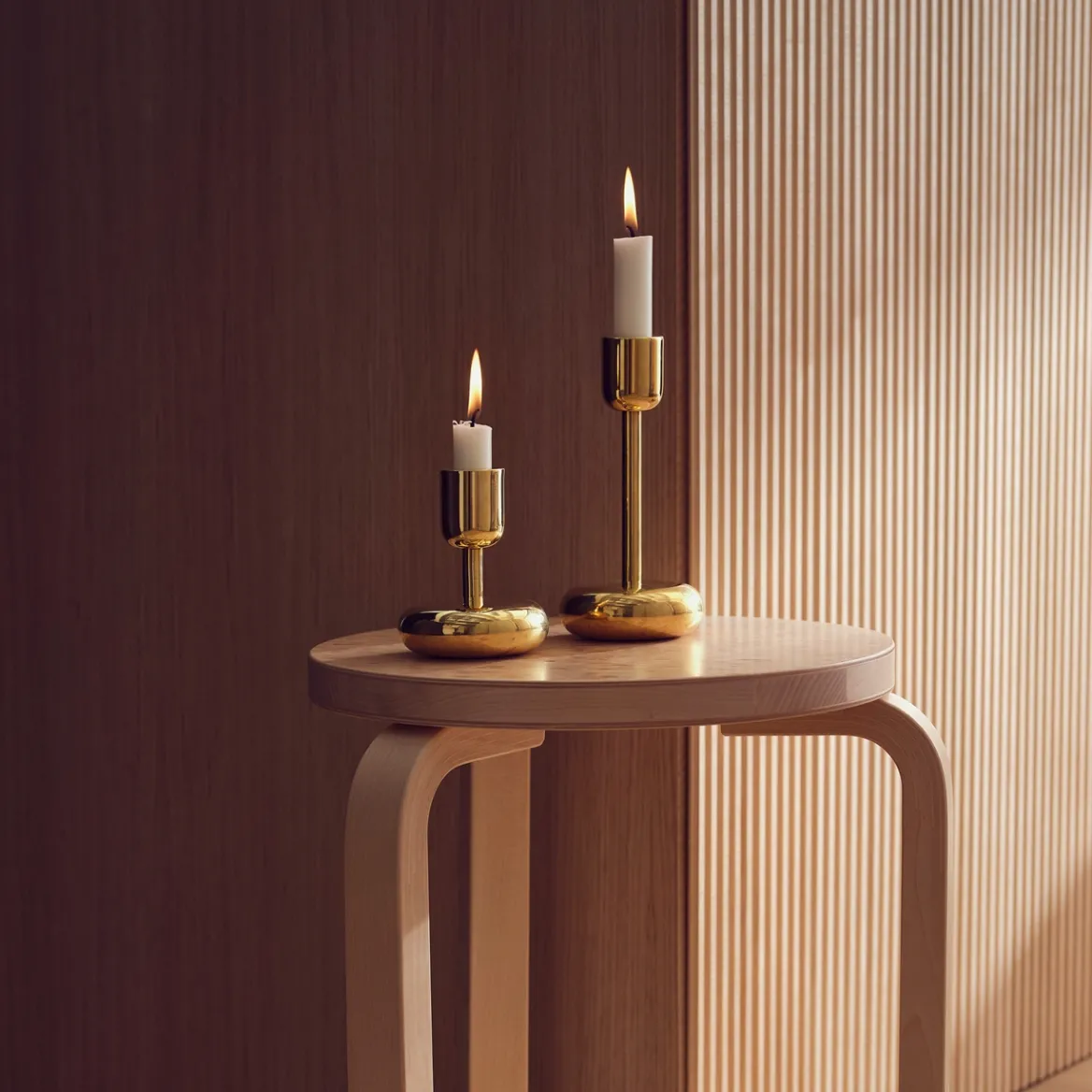 Ljusstake 107mm mässing<IITTALA Sale