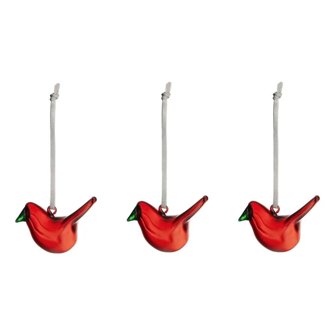 Mini glasfågel röd 3st<IITTALA Discount