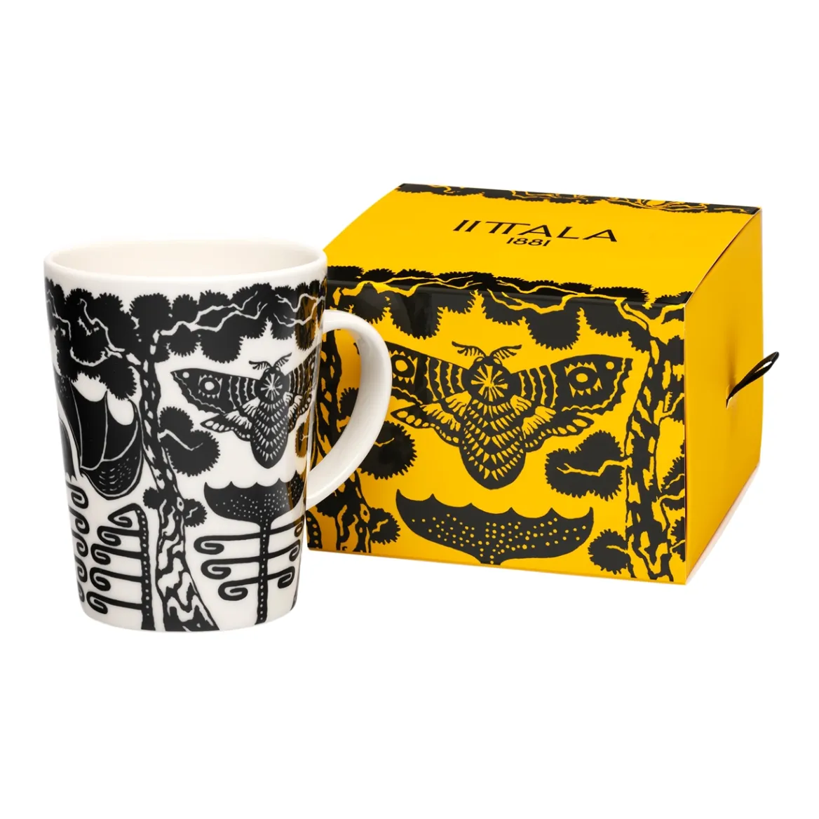Mugg 0,4L Yö svart och vit, presentförpackning<IITTALA New