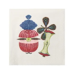 Pappersservett 33x33cm röd<IITTALA New
